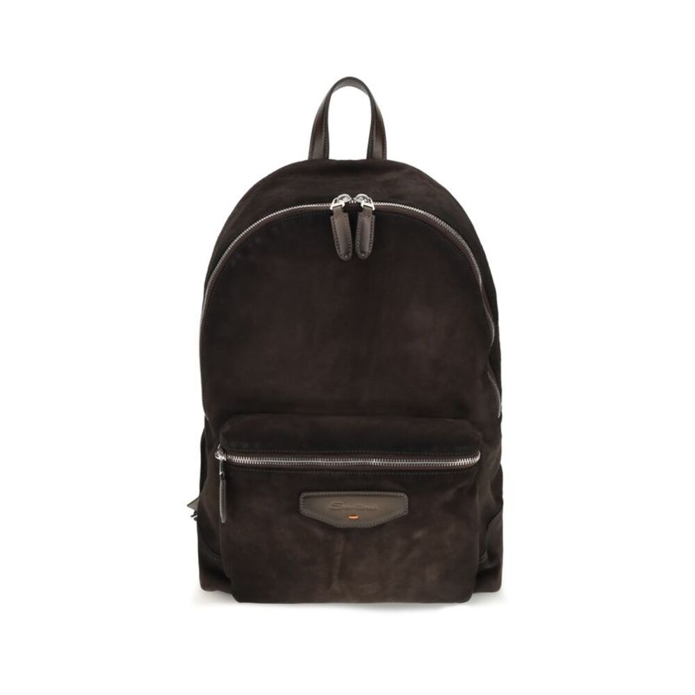 Santoni Men Suede Backpack